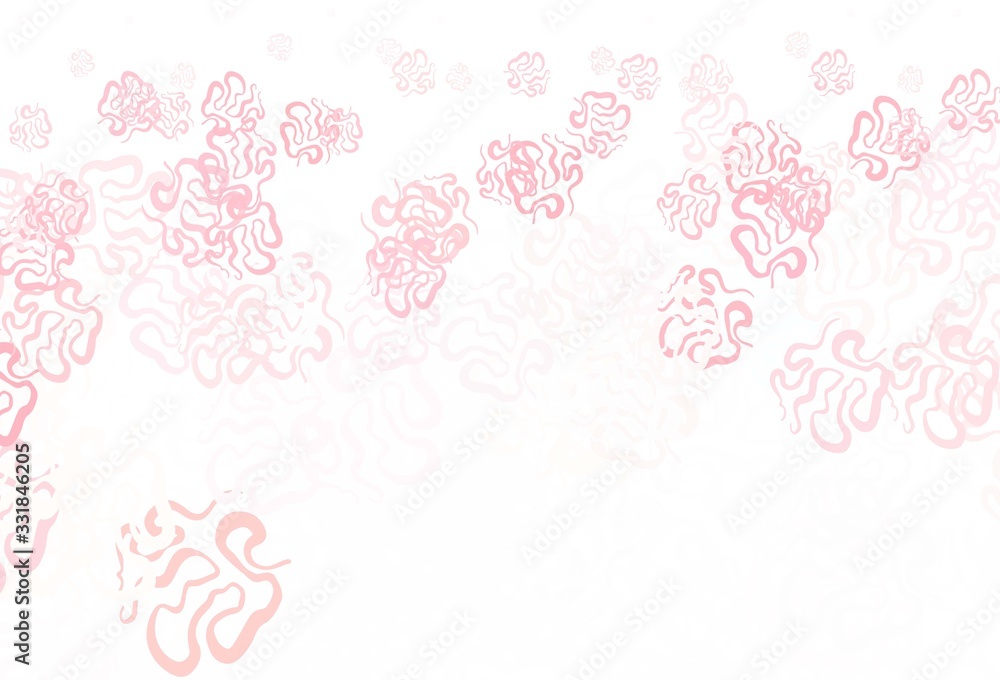 Light Red vector backdrop with memphis shapes. Light Red vector backdrop with memphis shapes.