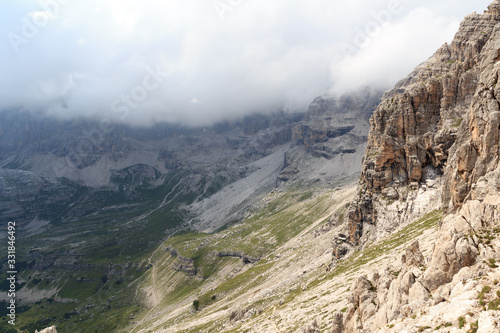 Mountain alps panorama in Brenta Dolomites, Italy