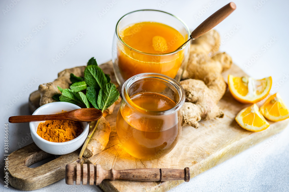 Organic food concept with ginger Organic food concept with ginger