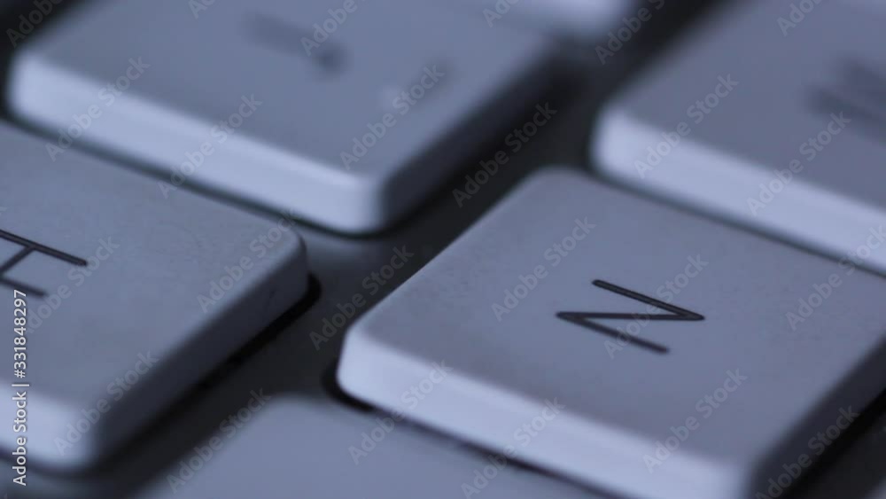 Close up of computer keyboard key, slider shot Close up of computer keyboard key, slider shot
