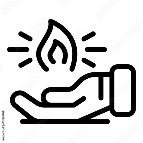 Keep fire responsibility icon. Outline keep fire responsibility vector icon for web design isolated on white background