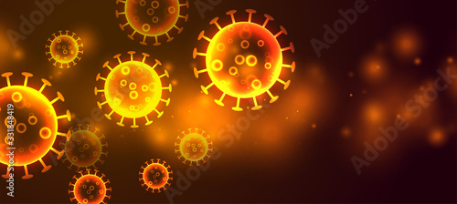 coronavirus covid-19 or ncov outbreak banner concept design