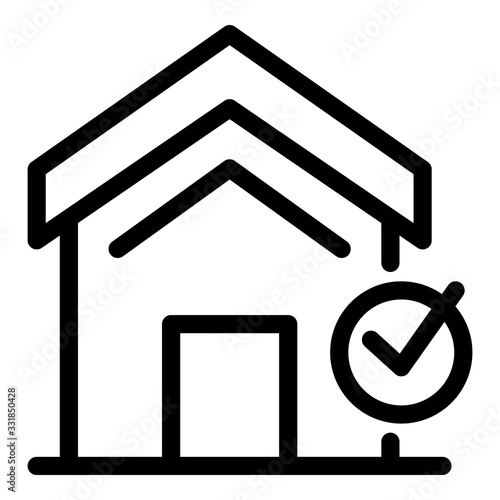 Repairman house maintenance icon. Outline repairman house maintenance vector icon for web design isolated on white background