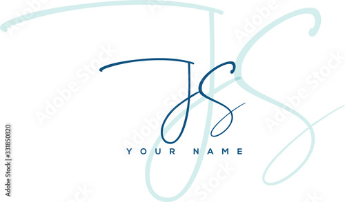 J S JS Initial letter handwriting and signature logo.