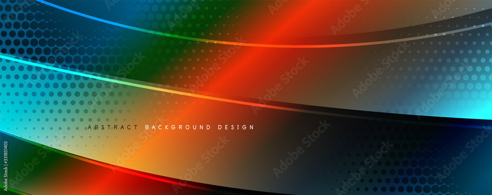 Shining glass abstract wave background. Dynamic motion line effect. Vector Illustration For Wallpaper, Banner, Background, Card, Book Illustration, landing page