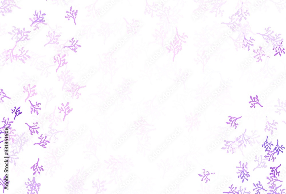 Light Purple vector natural backdrop with branches. Light Purple vector natural backdrop with branches.