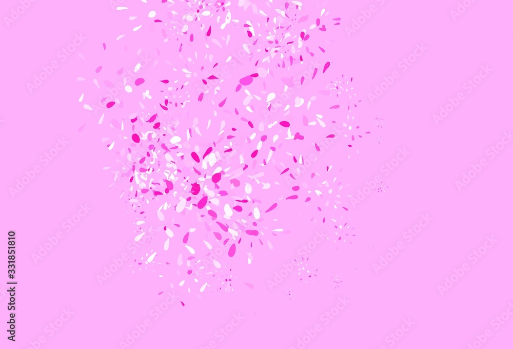 Light Pink, Yellow vector natural background with leaves. Light Pink, Yellow vector natural background with leaves.