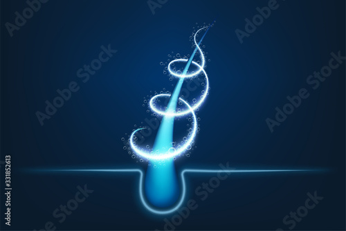 Treatment and prevention of hair follicle. Hair care concept.