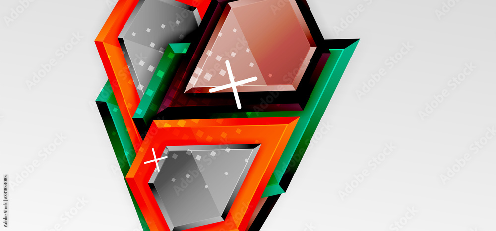 Metal glossy shiny geometric shapes with 3d effect composition. Techno futuristic vector abstract background For Wallpaper, Banner, Background, Card, Book Illustration, landing page Metal glossy shiny geometric shapes with 3d effect composition. Techno futuristic vector abstract background For Wallpaper, Banner, Background, Card, Book Illustration, landing page
