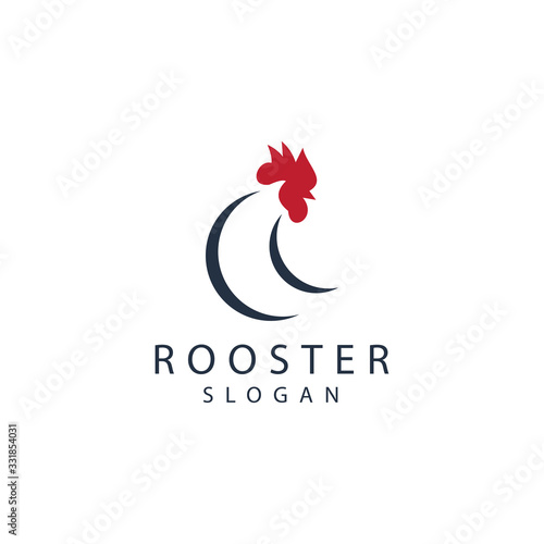 Rooster Logo template vector illustration design