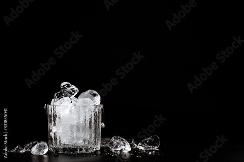 crystal bucket with ice