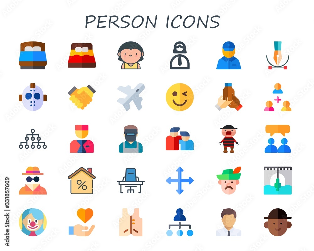 person icon set person icon set