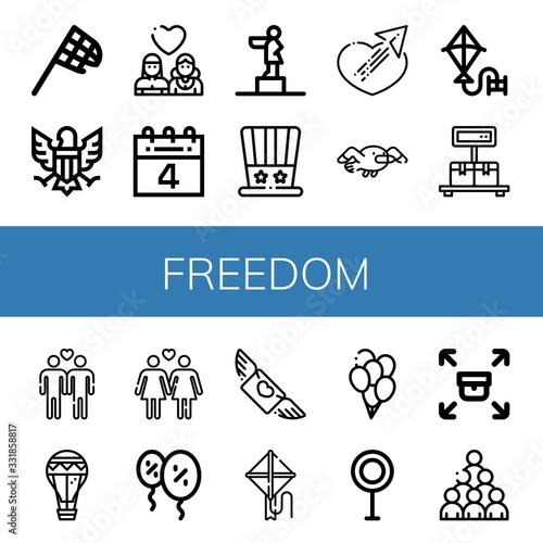 Set of freedom icons