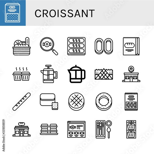 croissant icon set