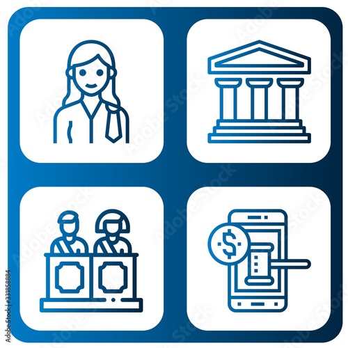 trial simple icons set