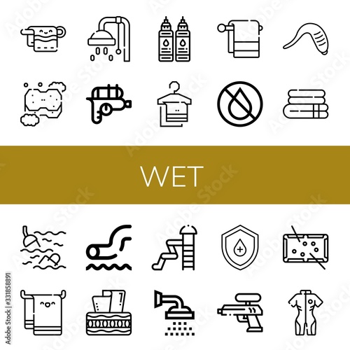 wet icon set