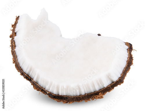 coconut isolated on white clipping path