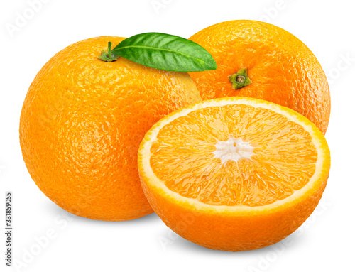 orange isolated on white clipping path