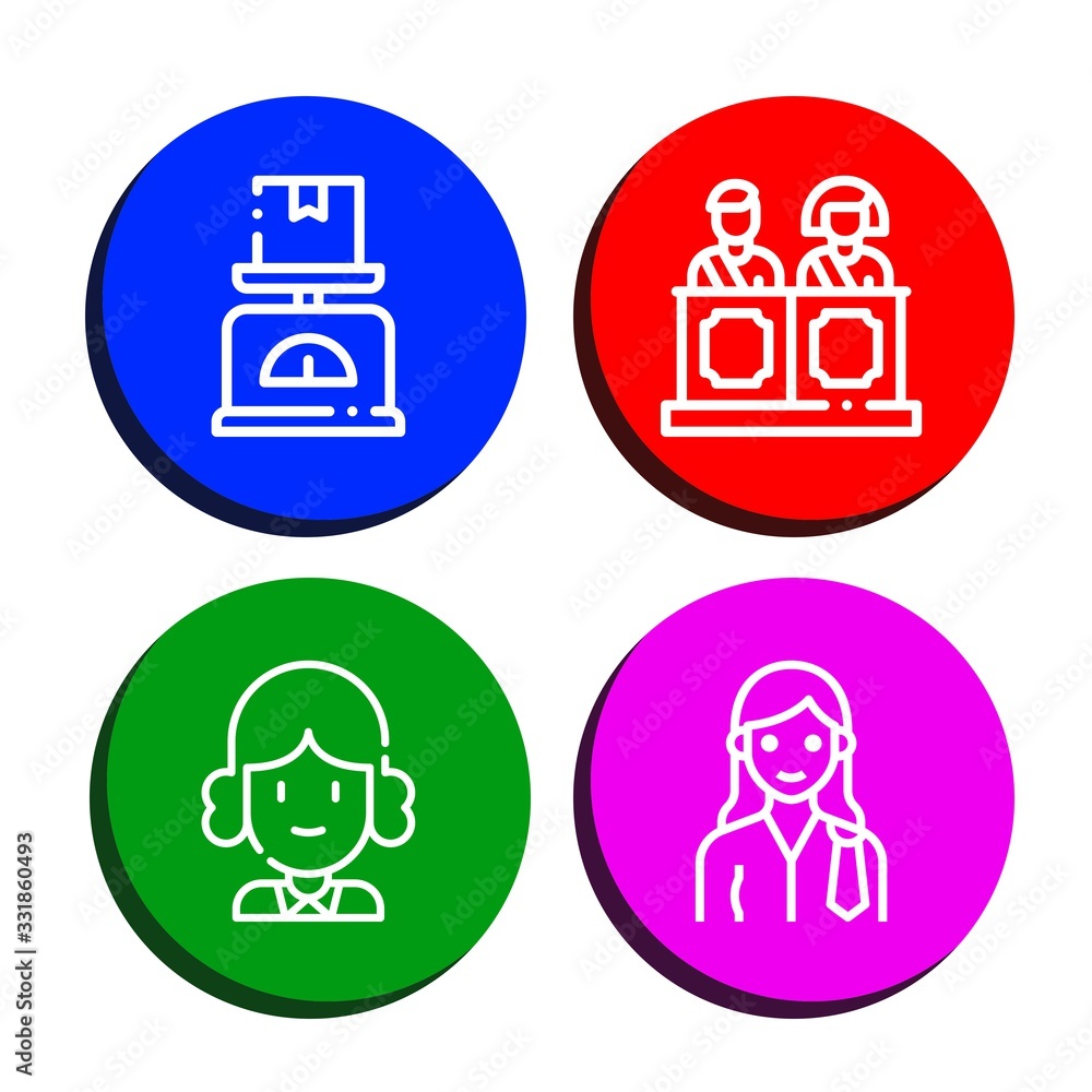 Set of trial icons Set of trial icons
