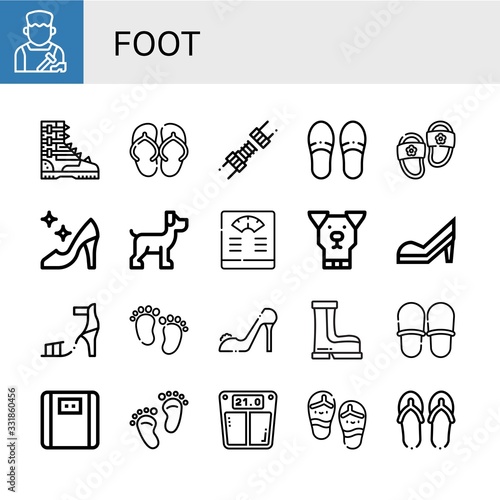 foot icon set