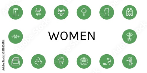 women icon set
