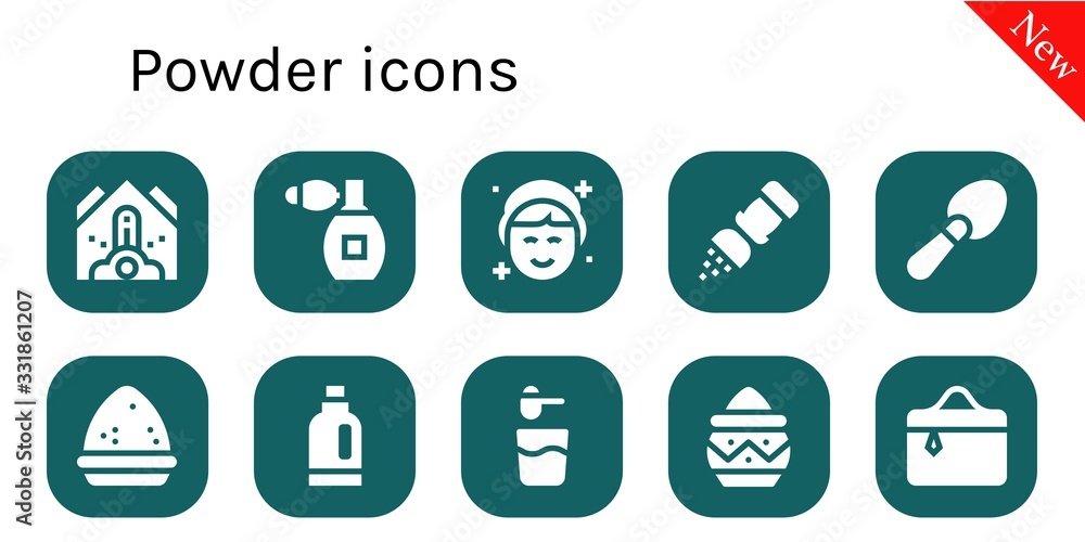 powder icon set powder icon set