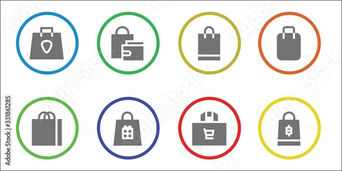Modern Simple Set of valise Vector filled Icons