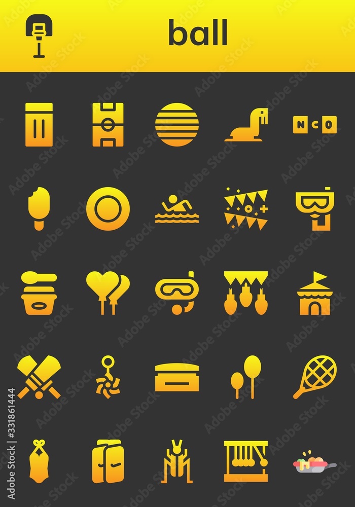ball icon set ball icon set
