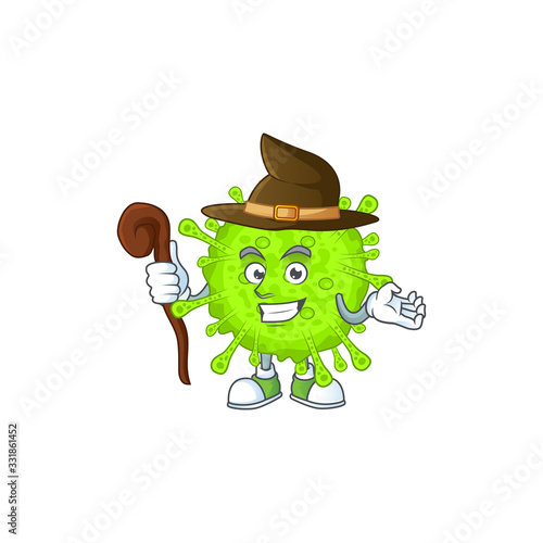 sweet and tricky Witch orthocoronavirinae cartoon character