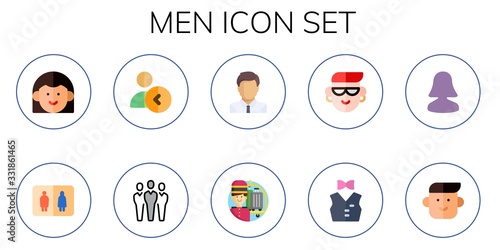 men icon set