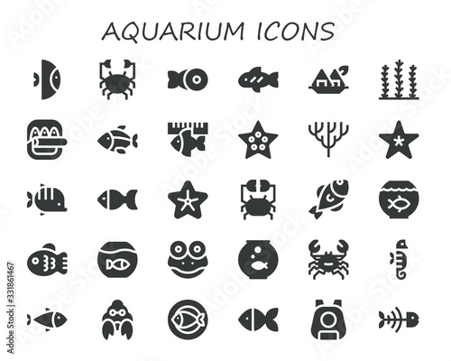 aquarium icon set