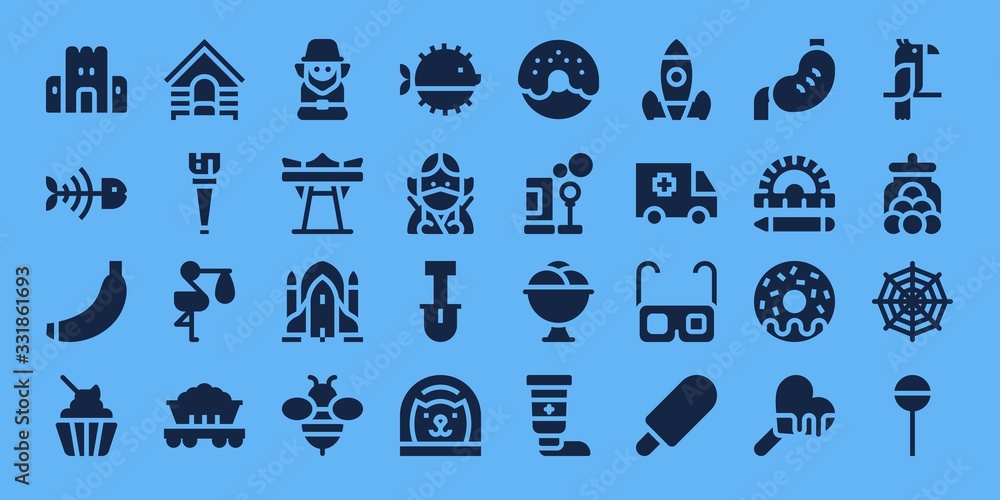 Modern Simple Set of cartoon Vector filled Icons Modern Simple Set of cartoon Vector filled Icons