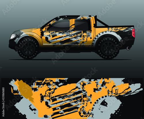 truck decal graphic wrap vector  abstract background