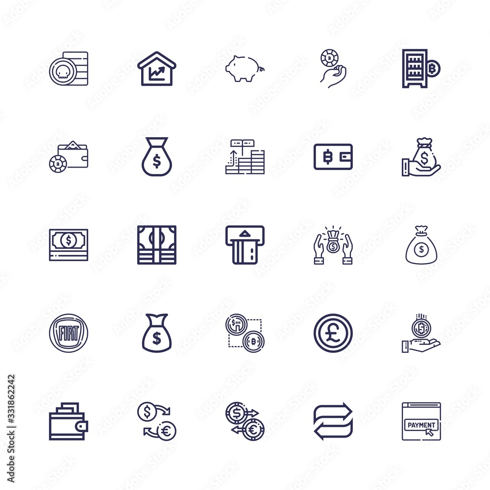 Editable 25 currency icons for web and mobile Editable 25 currency icons for web and mobile