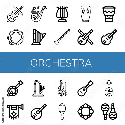 Set of orchestra icons