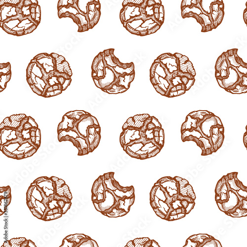 Vector ink  cookie crisp pattern