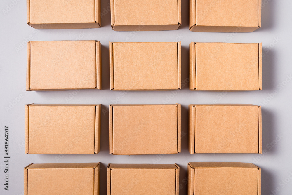 Lot of brown cardboard boxes, copy space Lot of brown cardboard boxes, copy space