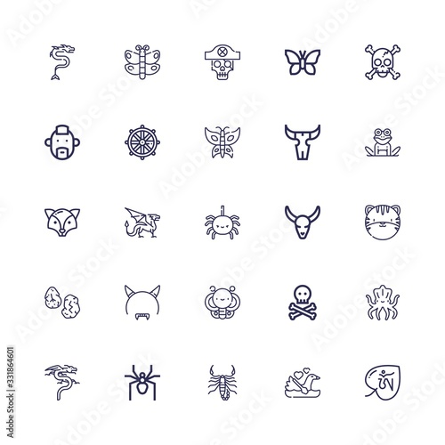 Editable 25 tattoo icons for web and mobile