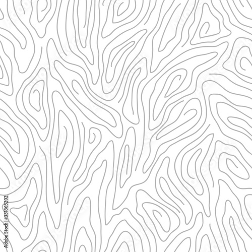 Seamless wooden pattern. Wood grain texture. Dense lines. Abstract background. Vector illustration