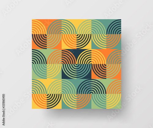 Amazing business advertisement vector mural art square banner mock up. Modern corporate abstract geometric illustration design layout background. Company identity quadrangle texture brochure template.