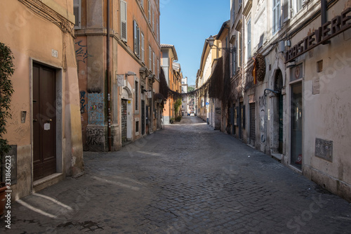 Fototapeta Naklejka Na Ścianę i Meble -  Trastevere in Rome without people