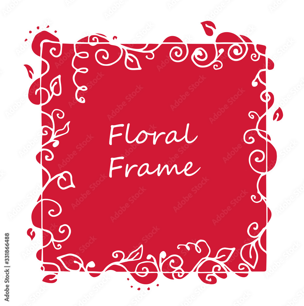 square vector frame with floral ornament square vector frame with floral ornament