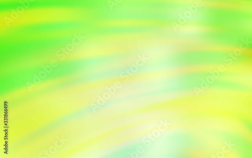 Light Green, Yellow vector pattern with curved lines. Colorful illustration in simple style with gradient. A completely new design for your business.