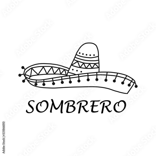 Banner written by sombrero on white background.