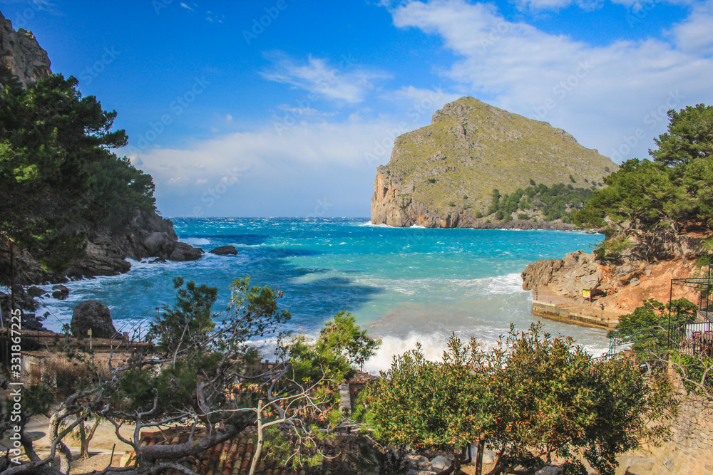Fototapeta premium coastal view of Cala de Sa Calobra in Mallorca, Spain