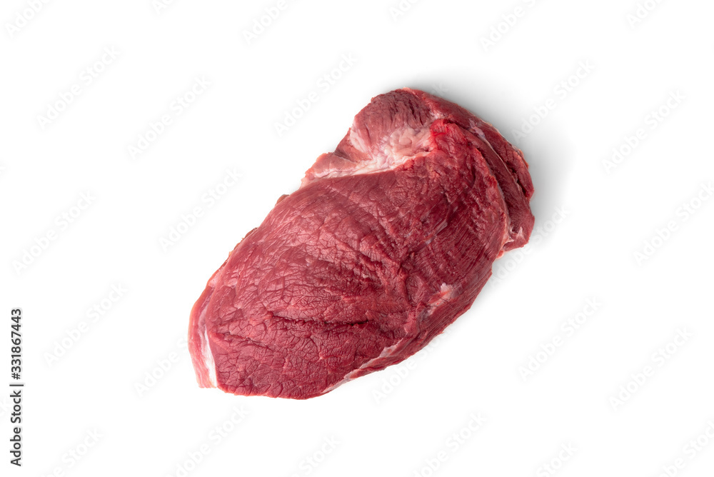 Fototapeta premium Raw pork shoulder meat isolated on white background.