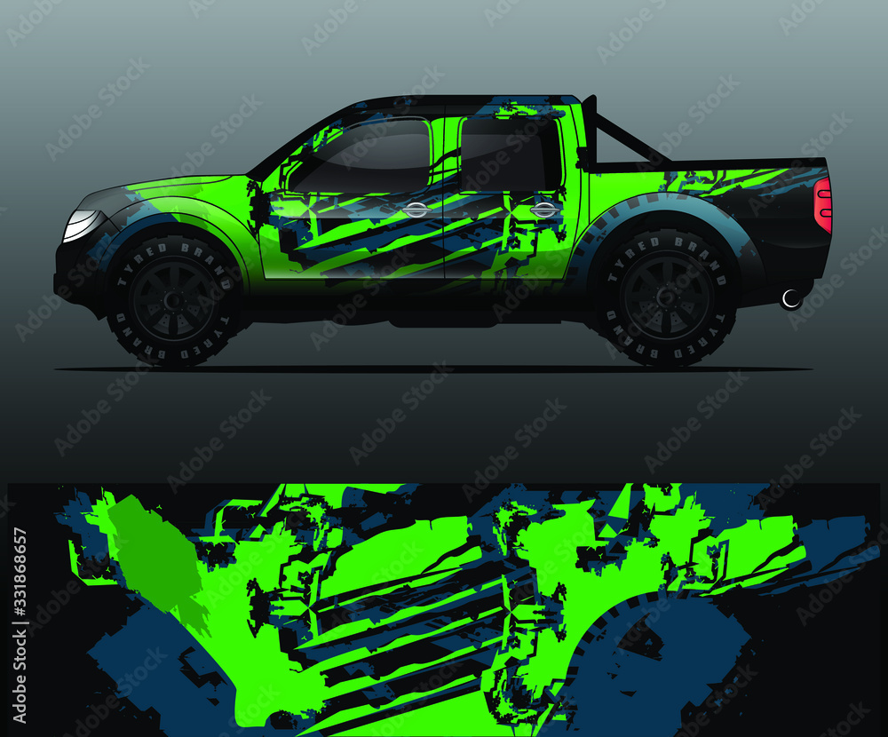 truck decal graphic wrap vector, abstract background truck decal graphic wrap vector, abstract background