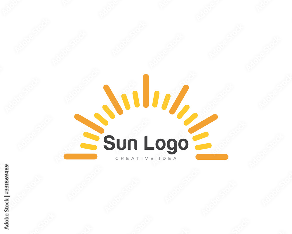 Fototapeta premium Sun Logo Icon Design Vector