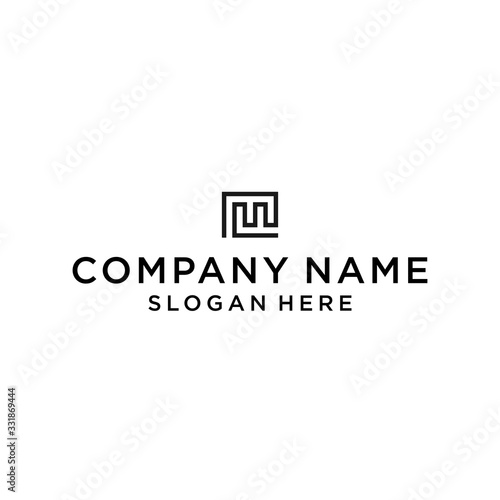 mf logo icon design vector