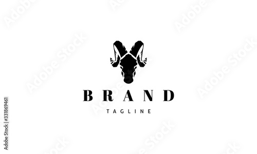 Vector logo on which an abstract image of a lamb head.